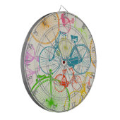  modern fietspatroon, helder kleurneonpatroon dartbord (Voorkant Links)