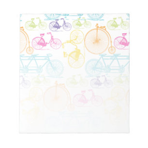 modern fietspatroon, helder kleurneonpatroon notitieblok