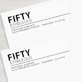 Modern Fifty and Fabulous Bold 50th Birthday Party Etiket