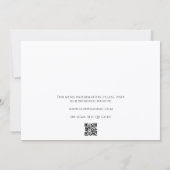 Modern Filmstrip QR Code Photo Wedding Save The Date (Achterkant)
