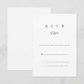 Modern Fine Art Floral Wedding Invitation RSVP Kaart (Voorkant / Achterkant)