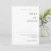 Modern Fine Line Signature Script Luxury Invite Save The Date (Staand voorkant)