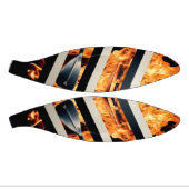 Modern Fire & Triple Stripe Bold Minimalistisch  Basketbal (Panelen)