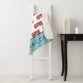 Modern Fire Truck Pattern Personalized Boy Sherpa Deken (In situ)