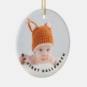 Modern First Halloween Foto Keramisch Ornament (Rechts)