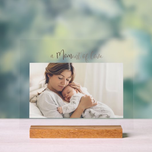Modern  First Mother's Day Photo Acrylic Gift (Neutre)
