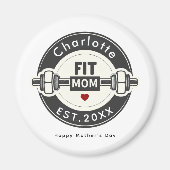 Modern Fit Mom Mothers Day Fridge Magnet (Devant)