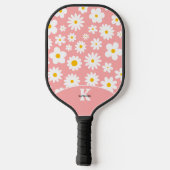 Modern Flat Graphic Daisy Pink Pickleball Paddle (Achterkant)