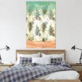 Modern Fleur De Lis-ontwerp Canvas Afdruk (Insitu (Slaapkamer))