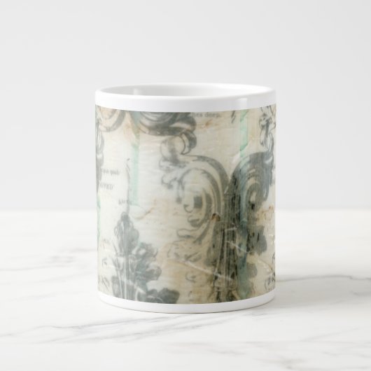 Modern Fleur De Lis-ontwerp Extra Grote Mok (Voorkant)