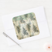 Modern Fleur De Lis-ontwerp Vierkante Sticker (Envelop)