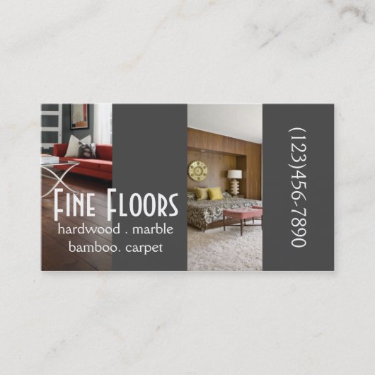 Modern Flooring Hardwood Marble Construction Visitekaartje (Voorkant)