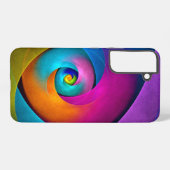 Modern Floral Abstract Art Pink Blue Pattern #17 Samsung Galaxy Hoesje (Achterkant horizontaal)