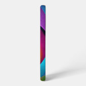 Modern Floral Abstract Art Pink Blue Pattern #17 Samsung Galaxy Hoesje (Linkerkant)