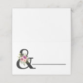 Modern Floral Ampersand Plum Pink Peach & Black (Buitenkant ongevouwen)