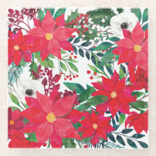 Modern Floral Art Glazen Onderzetter