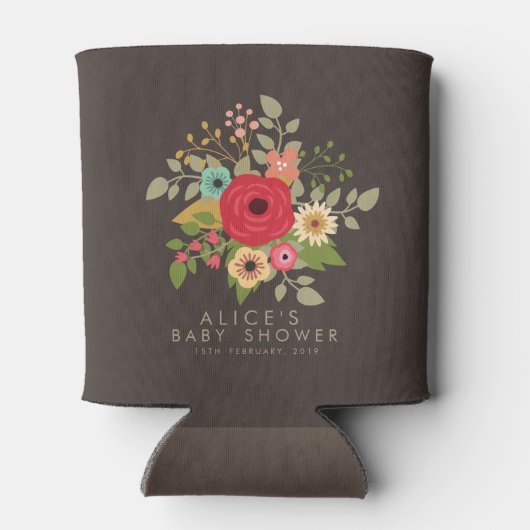 MODERN FLORAL BABY SHOWER BLIKHOUDER KOELER (Achterkant)