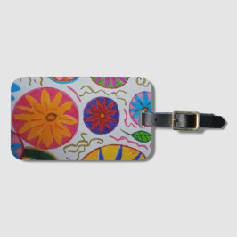 Modern Floral Bagagelabel