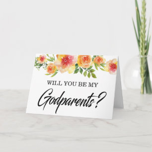 Modern Floral, ben jij mijn peetouders? Kaart