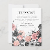 Modern Floral Bereavement Funeral Bedankt (Voorkant)