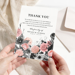 Modern Floral Bereavement Funeral Bedankt