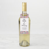 Modern Floral Berries Holiday Gift Flessenhanger (Op fles)