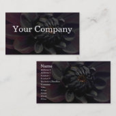 Modern Floral Black Dahlia Flower Visitekaartje (Voorkant / Achterkant)