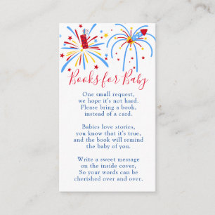 Modern Floral Blue Boy boekt Baby shower Informatiekaartje