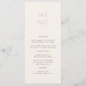 Modern Floral Bohemian Wedding Menu (Achterkant)