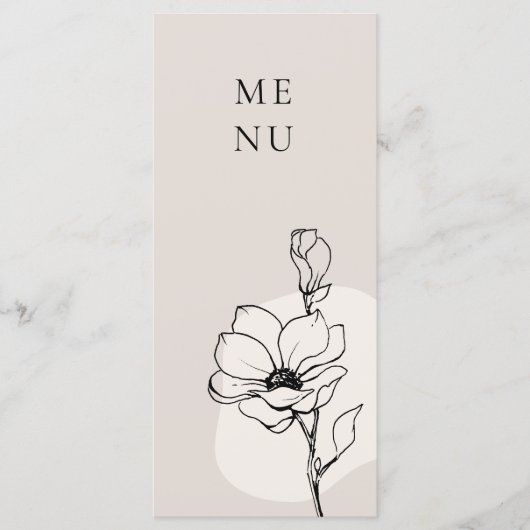 Modern Floral Bohemian Wedding Menu (Voorkant)