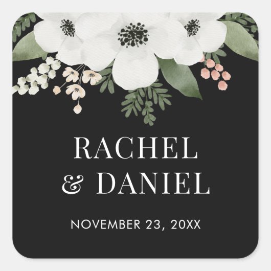 Modern Floral Botanical Wedding Envelope zegels (Voorkant)