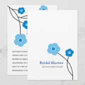 Modern Floral Bridal Shower Invitations Kaart (Voorkant / Achterkant)