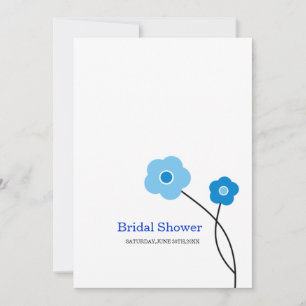 Modern Floral Bridal Shower Invitations Kaart