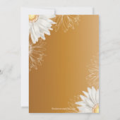 Modern Floral Brown Daisy Vrijgezellenfeest Kaart (Achterkant)