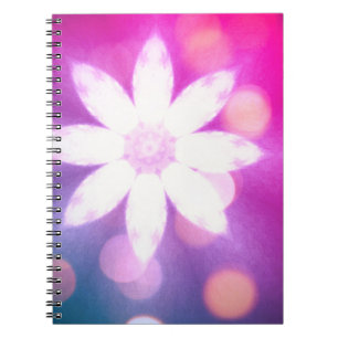 Modern Floral Colorful Pink Blue Ombre Notitieboek
