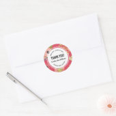 Modern Floral Dank u Afstuderen Ronde Sticker (Envelop)