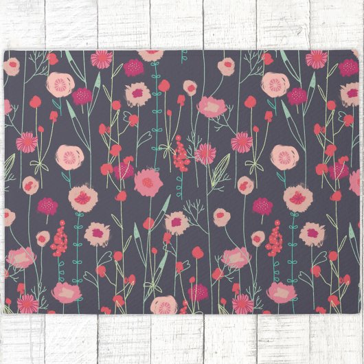 Modern Floral Dark Deurmat