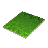 Modern Floral Decorative Green Girly Pattern Tegeltje (Zijkant)
