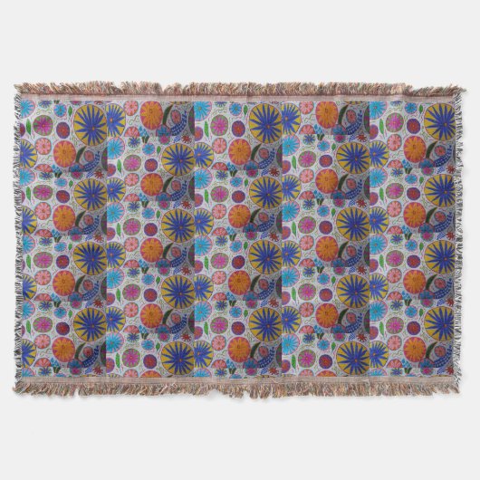 Modern Floral Deken (Voorkant)