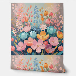 Modern Floral Dream Garden Peel en Stick Behang