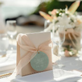 Modern Floral Dusty Green Eucalyptus Wedding Bedankjes Labels