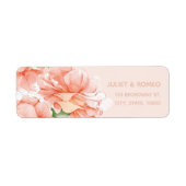 Modern Floral Elegant Wedding Etiket (Voorkant)