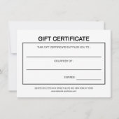 Modern Floral elegante salon cadeaubon (Achterkant)