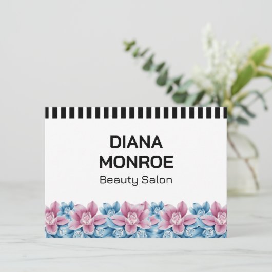 Modern Floral elegante salons cadeaubon (Staand voorkant)