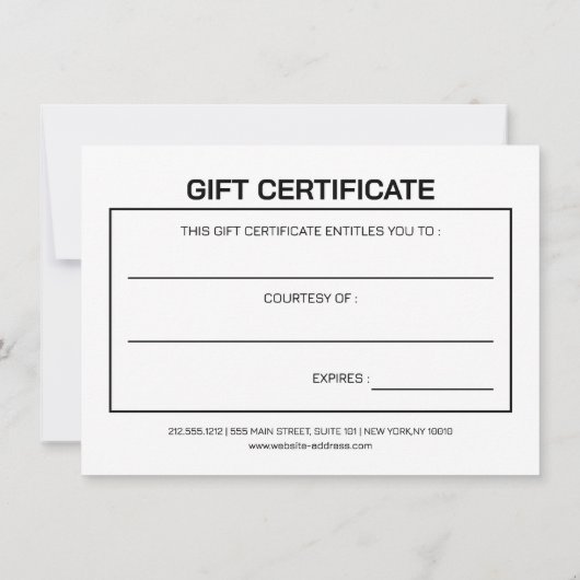 Modern Floral elegante salons cadeaubon (Achterkant)