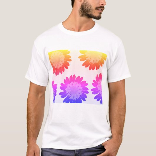 Modern Floral Geometry – Elegant Botanical Pattern T-shirt (Voorkant)