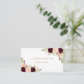 Modern Floral Gepersonaliseerd Visitekaartje (Staand voorkant)