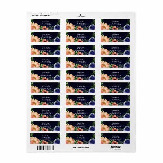 Modern Floral Glow Chic Evening Etiket (Full Sheet)