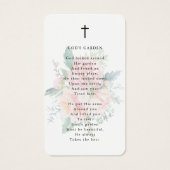 Modern Floral God's Garden Photo Prayer Card (Dos)
