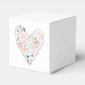 Modern Floral Heart Wedding Bedankdoosjes (Achterkant)